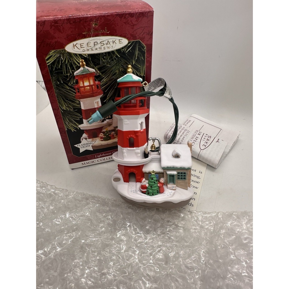 Hallmark Keepsake 1997 Lighthouse Greetings #1 Magic Ornament w/ Box